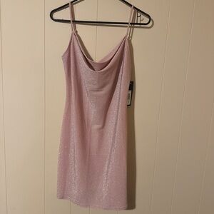 BEBE SPARKLY BABY PINK DRESS